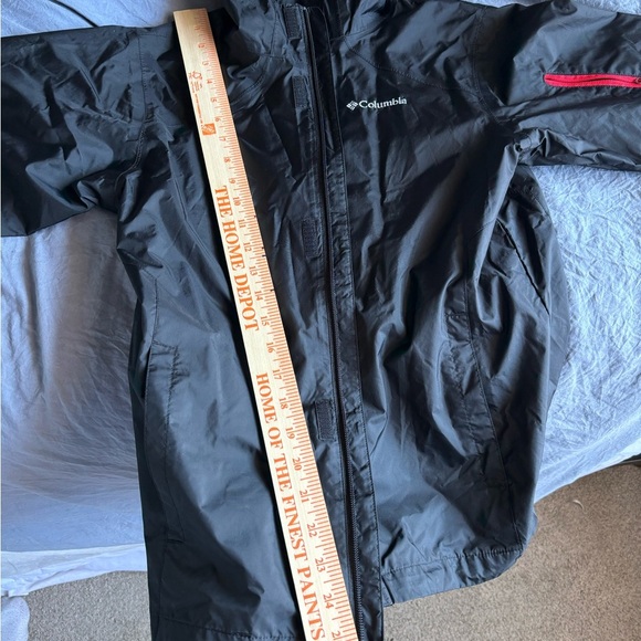 Black Columbia Windbreaker Jacket Omni-shield Size 14/16 Zip Up XL - Picture 15 of 16